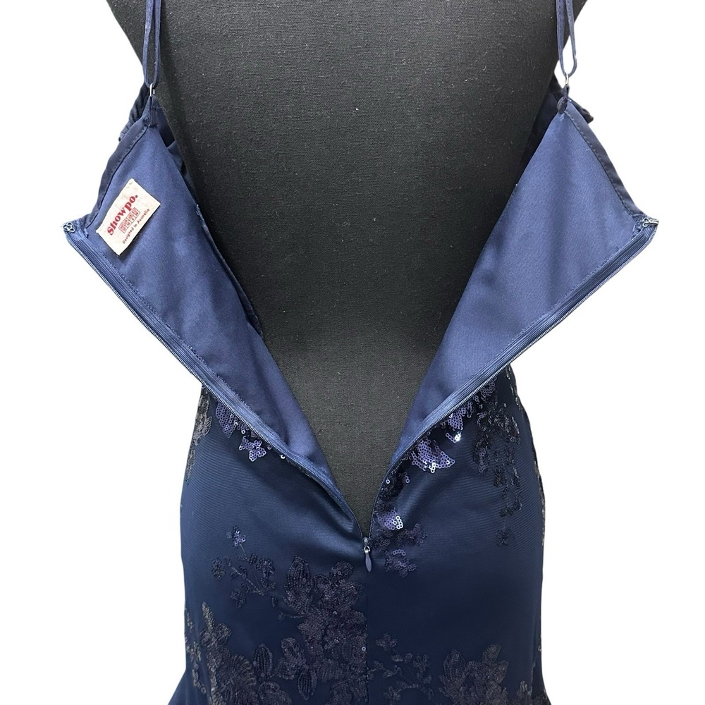 Showpo Floral Sequence Dress Women's Size 6 Ruffle Bottom Spaghetti Straps - Picture 6 of 10
